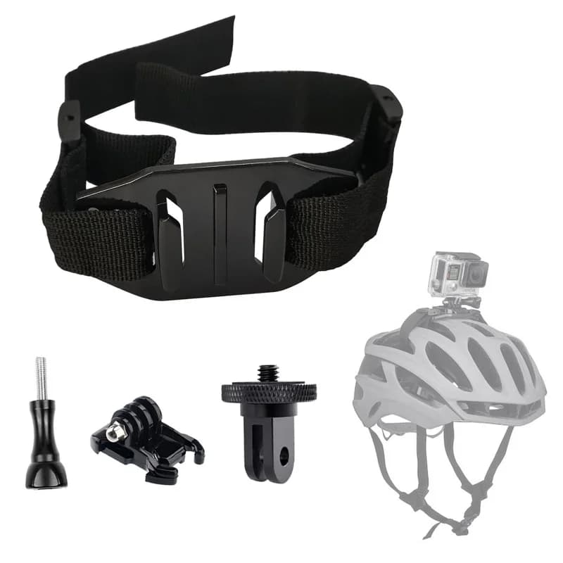 Support for Bicycle Helmet with GoPro 13 12 11 10, Mounting Bracket for Insta 360 X5 X4 DJI Action 5 4/Osmo 360, Accessories