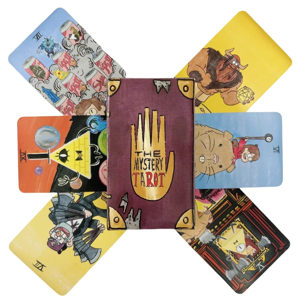 Il misterioso mazzo di tarocchi da 78 carte per divinazione misteriosa, regalo per feste in famiglia, versione inglese, Oracle 10,3x6 cm, gioco da tavolo
