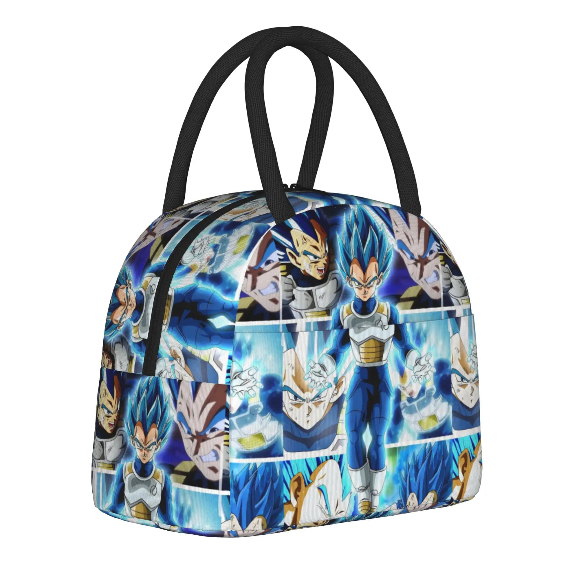 Borsa termica per il pranzo DBZ Vegeta Super Saiyan Goku, borsa termica riutilizzabile, contenitore per il pranzo, borsa per il pranzo, borsa per il cibo, scuola, viaggio