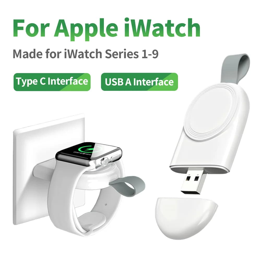 For Apple Watch Wireless Magnetic Quick Charger Portable USB Cable Type C Convert charging pad for iWatch Series 9 8 Ultra 2 SE
