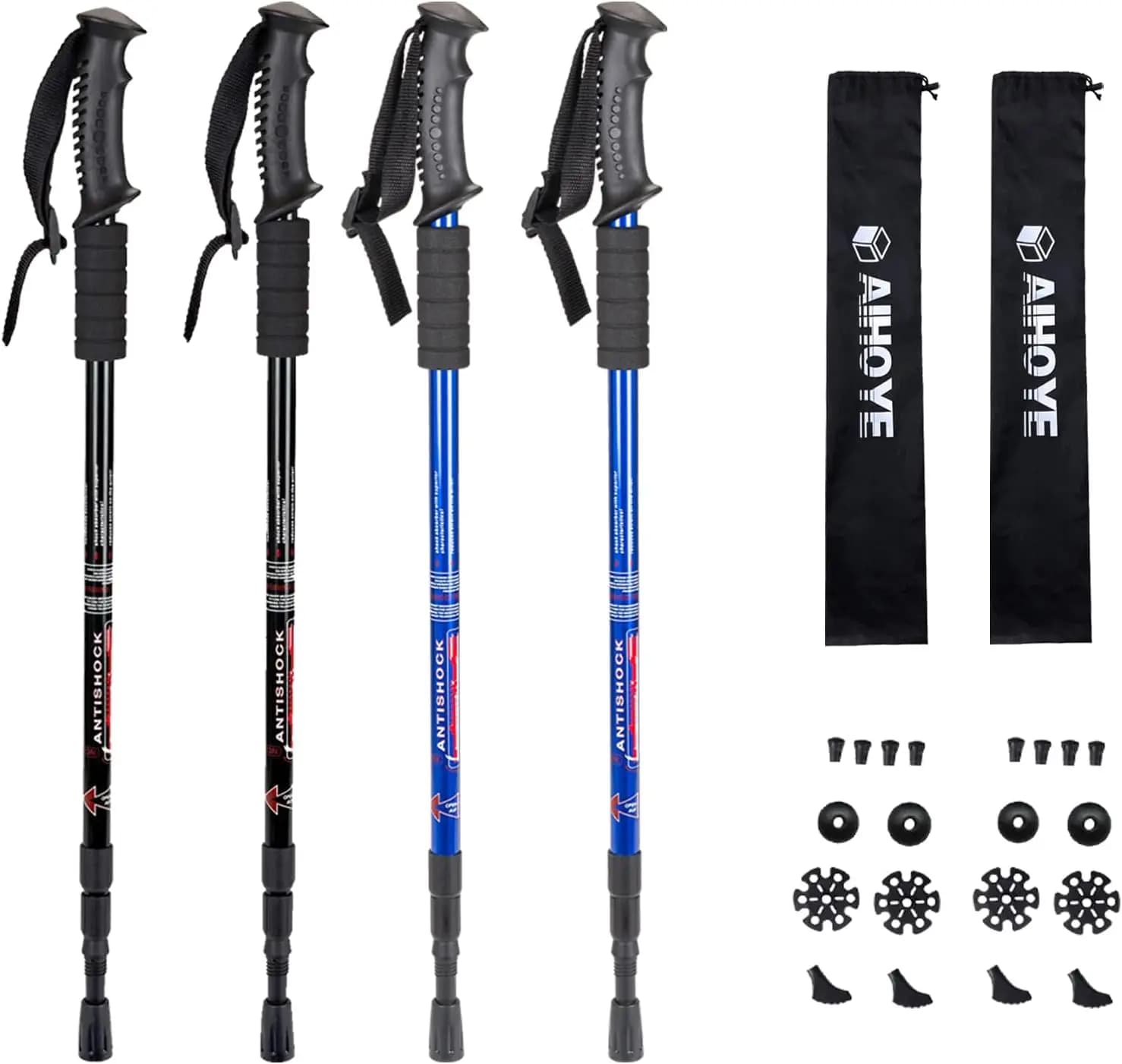 Trekking sticks Foldable Lightweight Anti-hurt Adjustable for Hiking and Walking Woman