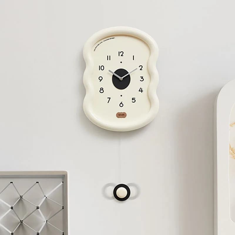 Simple wall clock for cute interior cartoons Korean bedrooms digital wall clock restaurant fashion horloge mural decorations for the room