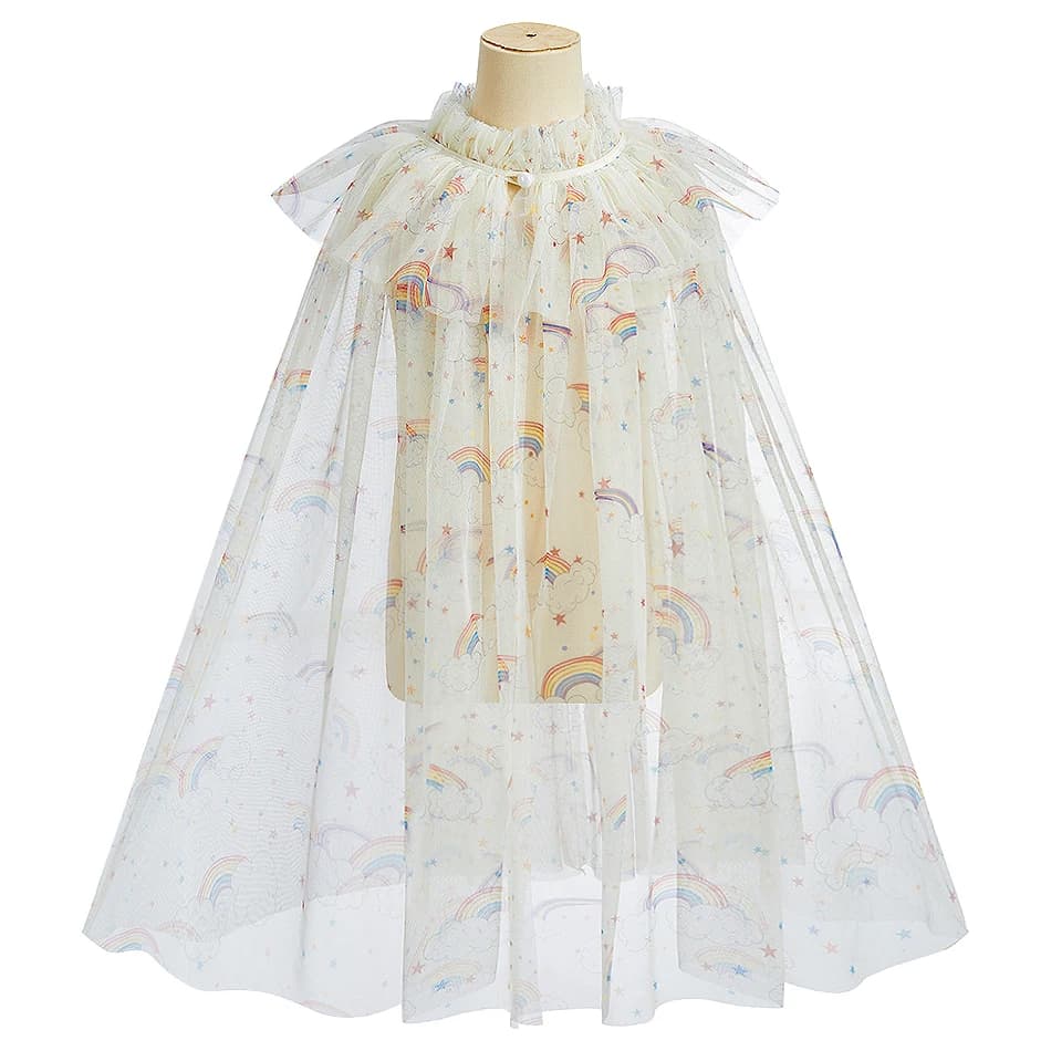 Nuovo Mantello da Principessa per Bambina 2026, Costume per Feste di Compleanno e Halloween, Morbida Mantella per Bambine, Costume di Natale per Bambine