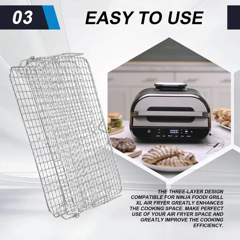 Griglia per friggitrice ad aria per friggitrice ad aria Foodi Grill XL, griglia per disidratatore multistrato Accessori per friggitrice ad aria per griglia per toast-A07G