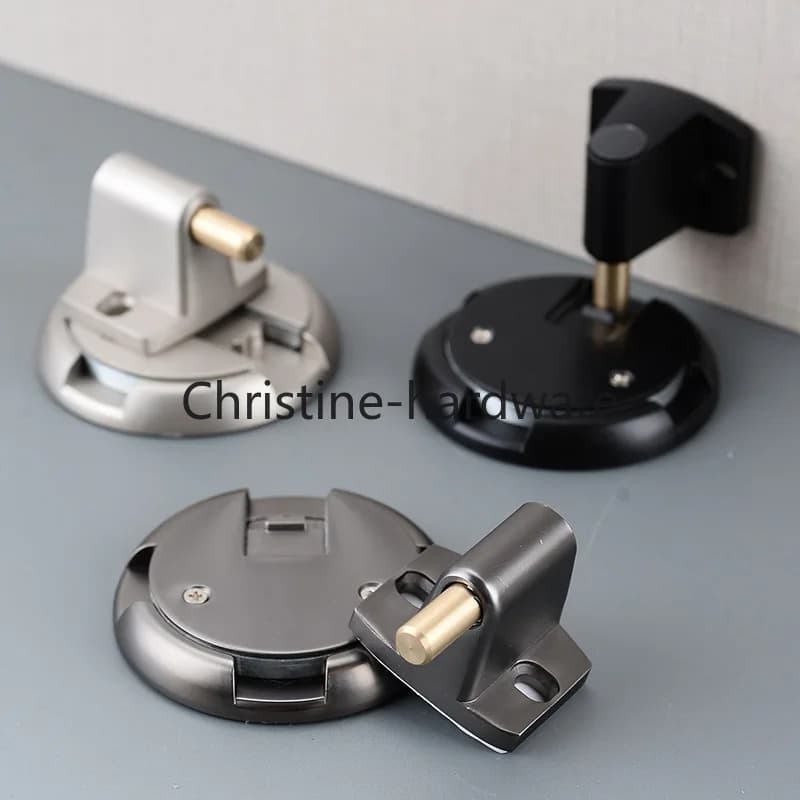 Mechanical Doorstop Nail-free Sticker Zinc Alloy Door Stopper Heavy Duty Door Holder Non-Punch Stop Door Hardware