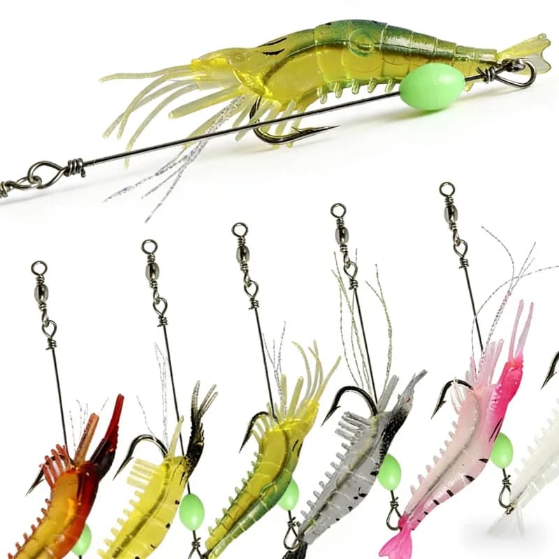 9cm 6g Shape Luminous Artificial Esche Set with Ami for Spigola Fishing, Snake Head Fish and Universal Fishing Tool