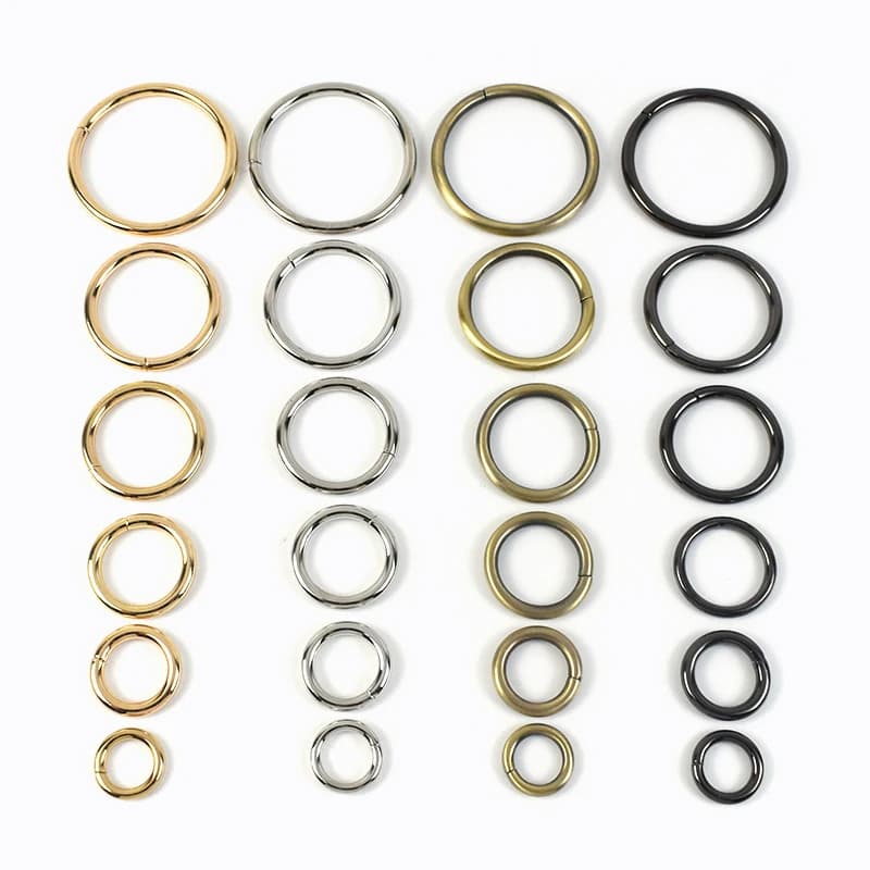 30 Pezzi Anelli a O in Metallo Rotondi da 13-50mm per Cinghie Borse, Moschettoni, Ganci, Collari per Cani, Cinghie e Accessori per Cinture