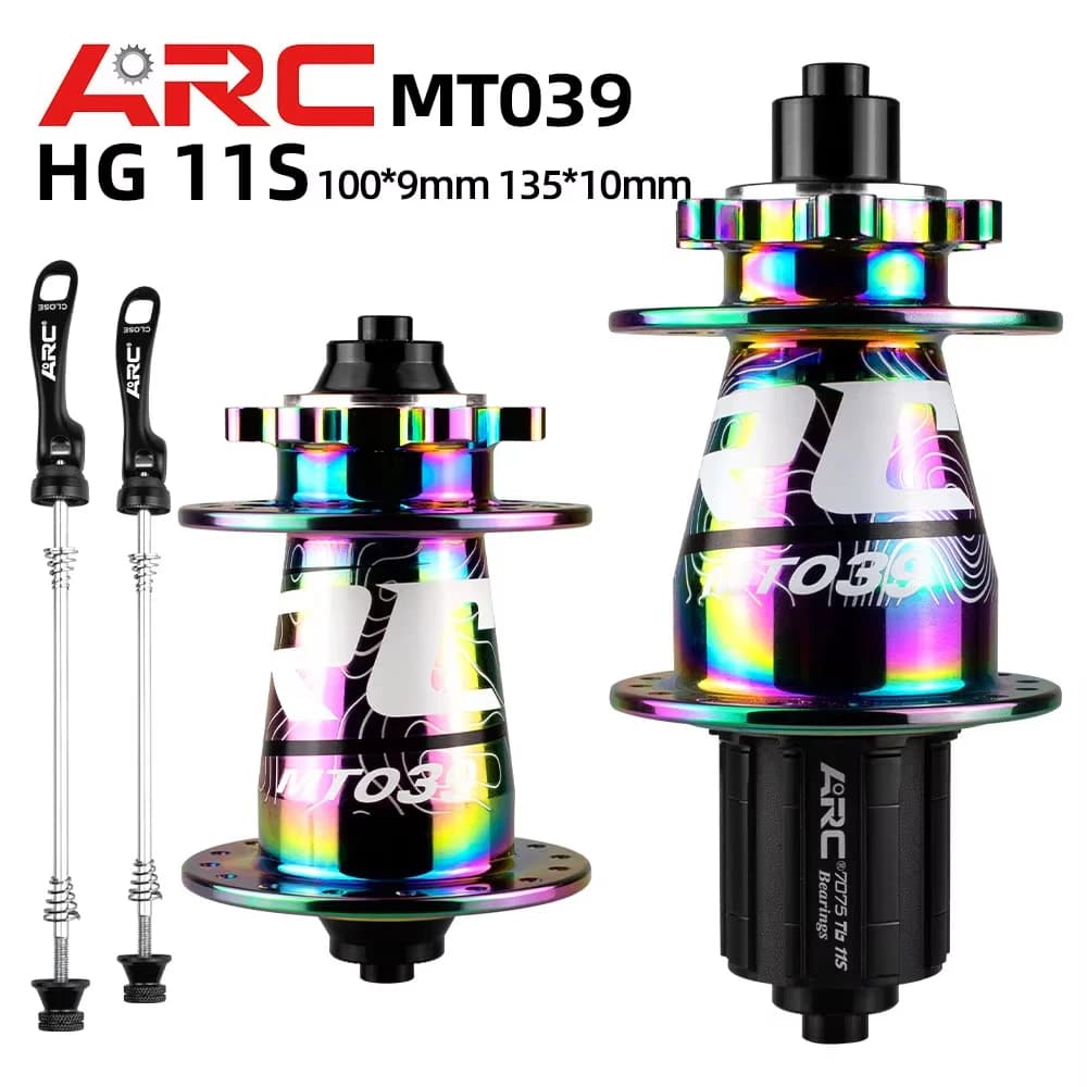 ARC MT039 Mozzi Bici MTB Anteriore Posteriore 32 Fori 6 Bulloni Disco QR Thru 135mm 142mm HG XD MS 11 12 V - Colorati