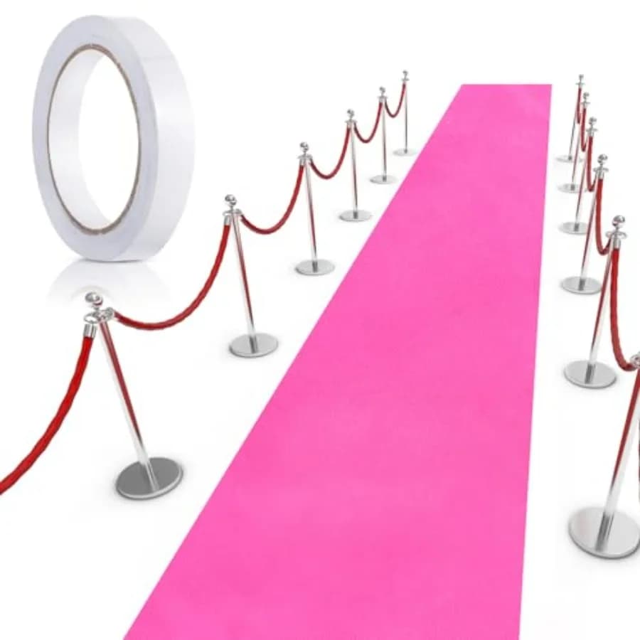 Rose Red Carpet Runner Rug for Party 55gsm Thickness with Carpet Tape Hallway Rug for Graduate Wedding Party Dance Floor Outdoo