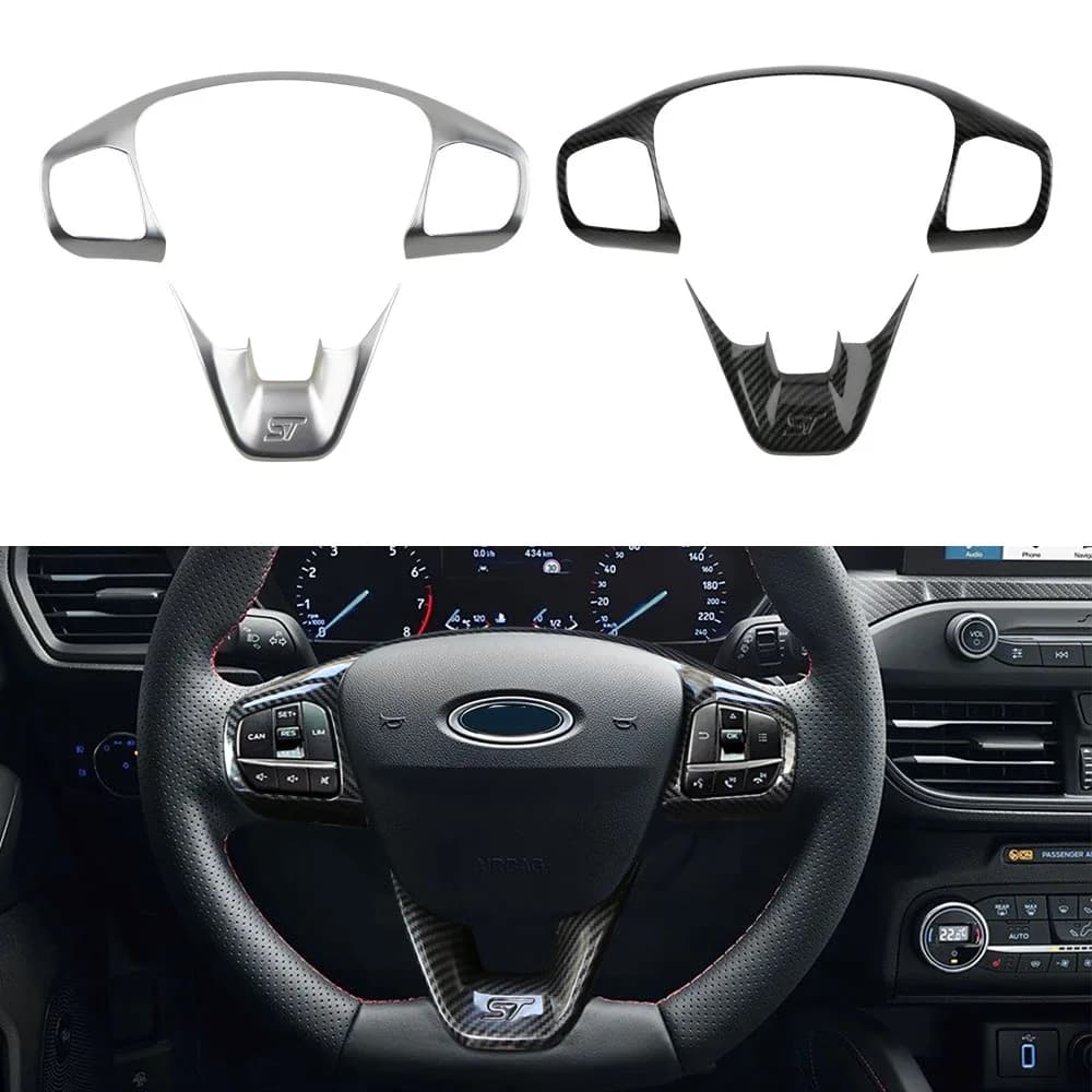 Wheelchair Panel Cover for Ford Fiesta MK8 2017-2021 for Ford Focus MK4 2019-2023 ABS Car steering control button Trim Frame