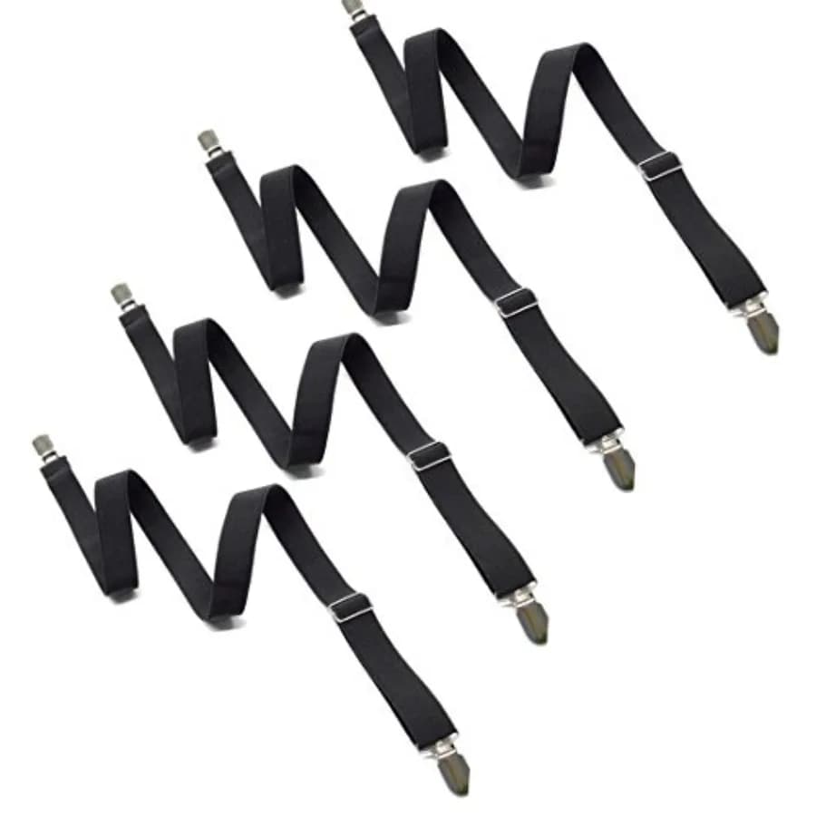 Extend 20" to 78" Adjustable 4-Piece Under Sofa, Mattress, Bed Sheet Fastener, Long Strap Clip Bands BDJ01