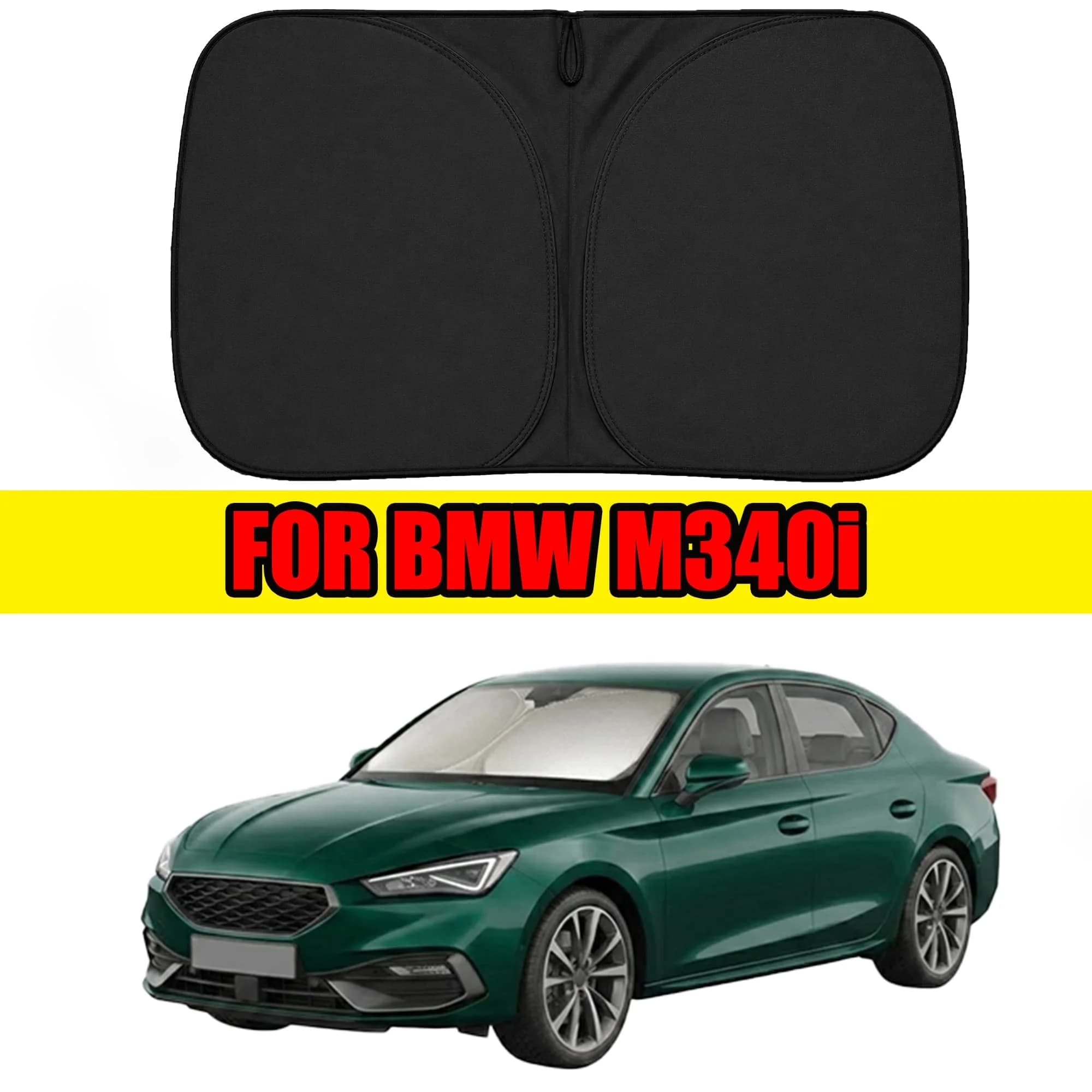 FOR BMW M340i Windshield Sunshade With Titanium Silver Coating, UV Protection & Heat Block