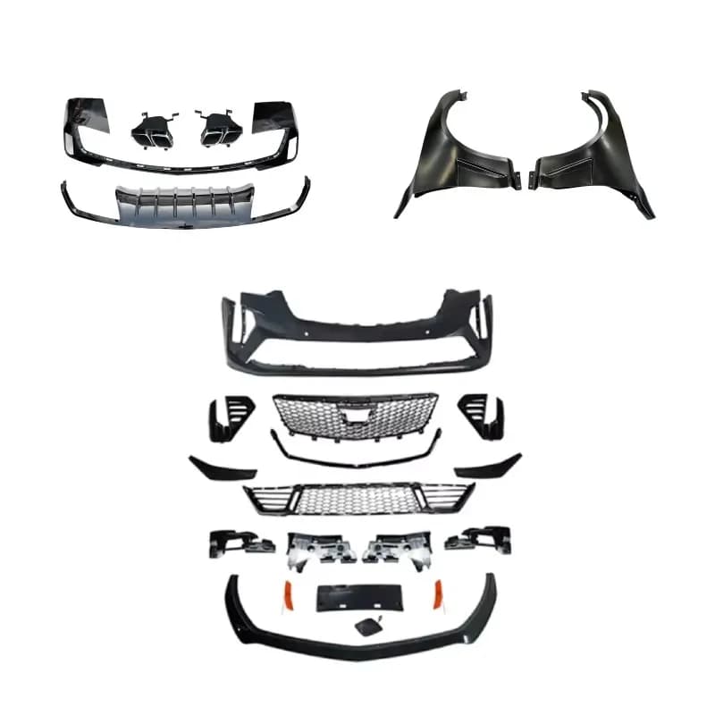 Auto Body Kit PP Plastic Front Bumper Diffuser Bodykit for Cadillac Front Grille CT4 Upgrade Blackwing Car Parts Accessories
