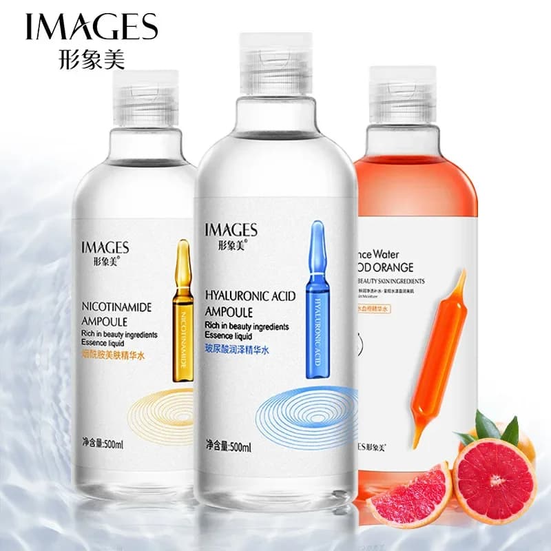 500ML Niacinamide acido ialuronico essenza acqua idratante nutriente pelle Toner essenza lozione d'acqua acido glicolico