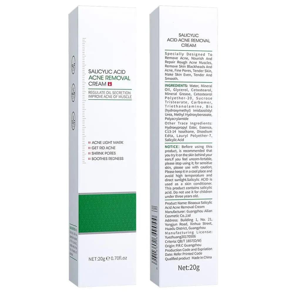Crema restringente i pori dell'acido salicilico per la cura della pelle chiara Idrata lo siero dell'acido salicilico 20g/30ml X5E1