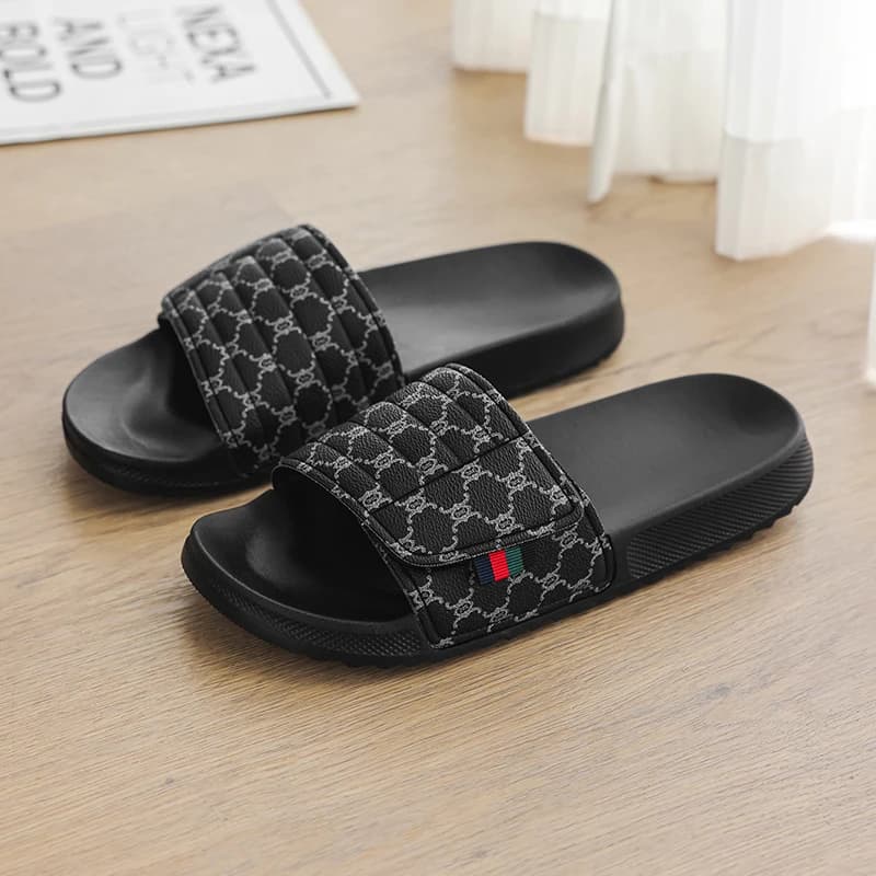 Sandali da Skateboard Stampati da Uomo, Ciabatte Casual Antiscivolo con Suola Spessa, Scarpe Estive alla Moda per Casa e Spiaggia