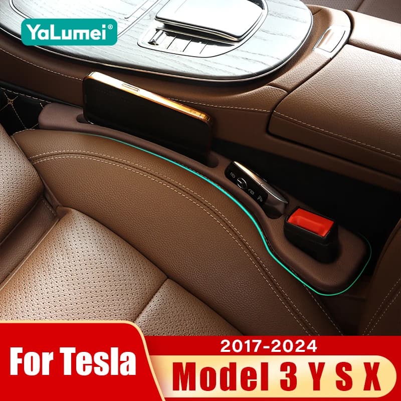 Per Tesla Modello 3 YSX 20172018 2019 2020 2021 2022 2023 Seggiolino Auto Strisce A Prova di Perdite Gap Cucitura Laterale Accessori di Stoccaggio