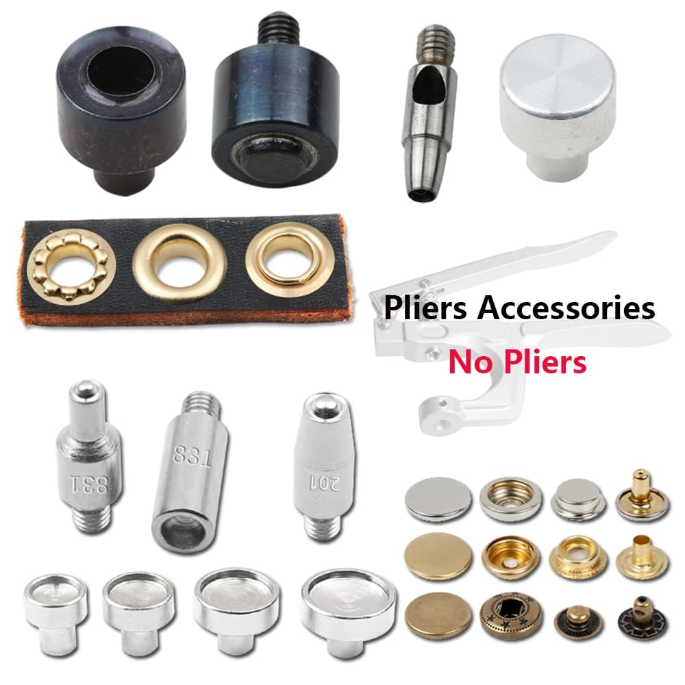 633 # 831 # 655 # 203 # 501 # Fustelle in metallo a scatto per passacavo o occhiello senza pinze manuali per borse per indumenti Accessori fai da te in pelle