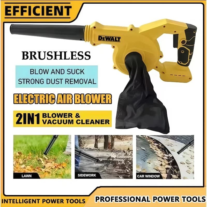 DeWalt For Dewalt 18V / 20V Battery Collector Leaf Duster Multi-Use Wireless Air Blower Vacuum Cleaner Electric Dust Tool