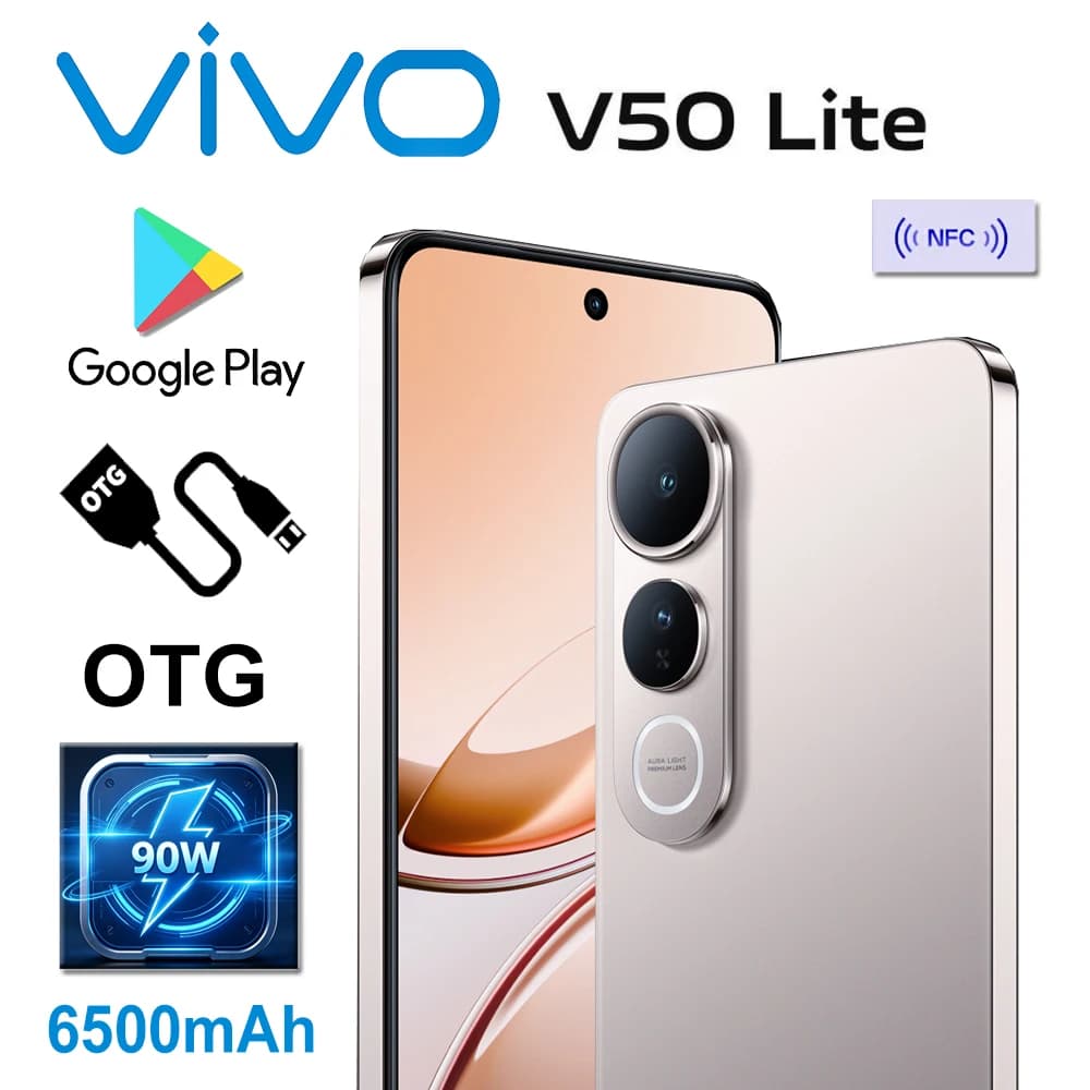 VIVO V50 Lite Telefono cellulare originale 5G dual SIM dual standby 12GB+512GB ampia memoria/Supporto NFC/6500mAh supporta la ricarica rapida 90W