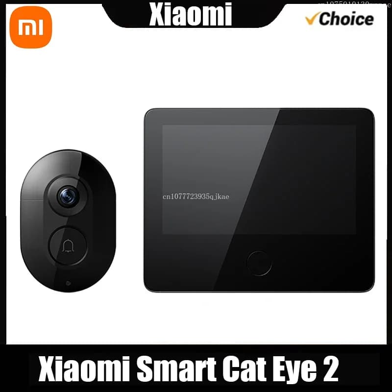 XIAOMI Smart Cat Eye 2 Videocitofono Wireless WiFi con Telecamera 3MP HD, Visione Notturna a Infrarossi, Angolo Ampio 180° per App Mi Home