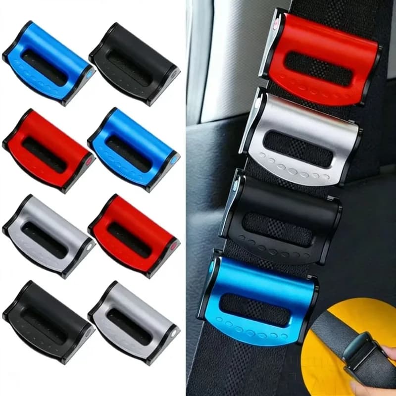 Clip universali per cinture di sicurezza auto – Fibbia antiscivolo per cintura di sicurezza, clip di fissaggio semplice, robusto morsetto di fissaggio per cintura auto