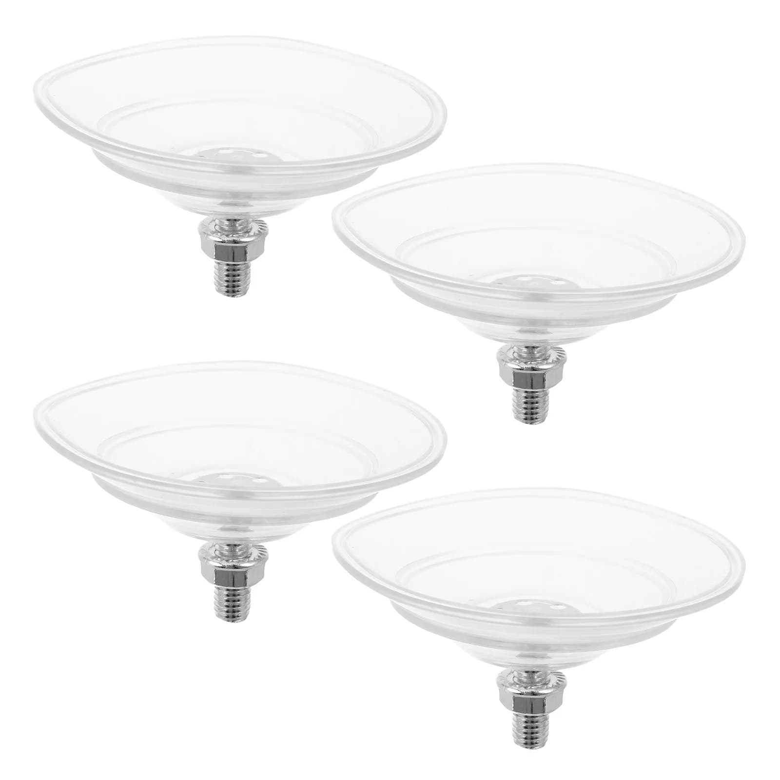 4 Pezzi Ganci a Ventosa Trasparenti da 85mm M8 in PVC, Ganci a Forte Aspirazione per Vetri, Finestre, Piastrelle, Bagno, Cucina