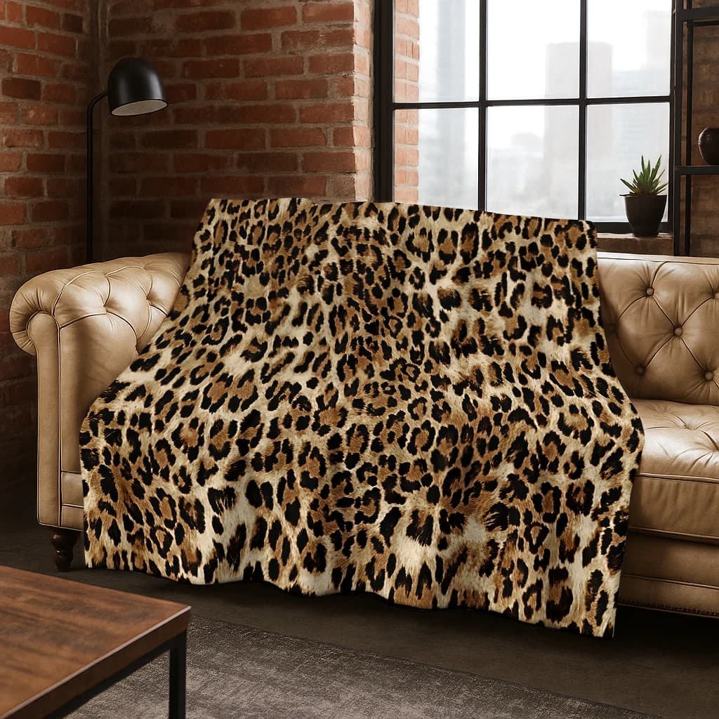 3D Colorful Zebra Stripes Leopard Print Flannel Blanket Soft Warm Blanket for Home Bedroom Office Travel Camping Picnic Gift