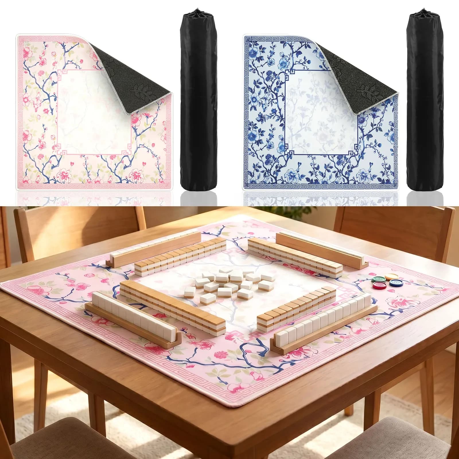 Mahjong Mat Slip And Noise Reduction Mahjongg Table Mat Game Rubber Table Mat Party Multiplayer Game Entertainment Accessories