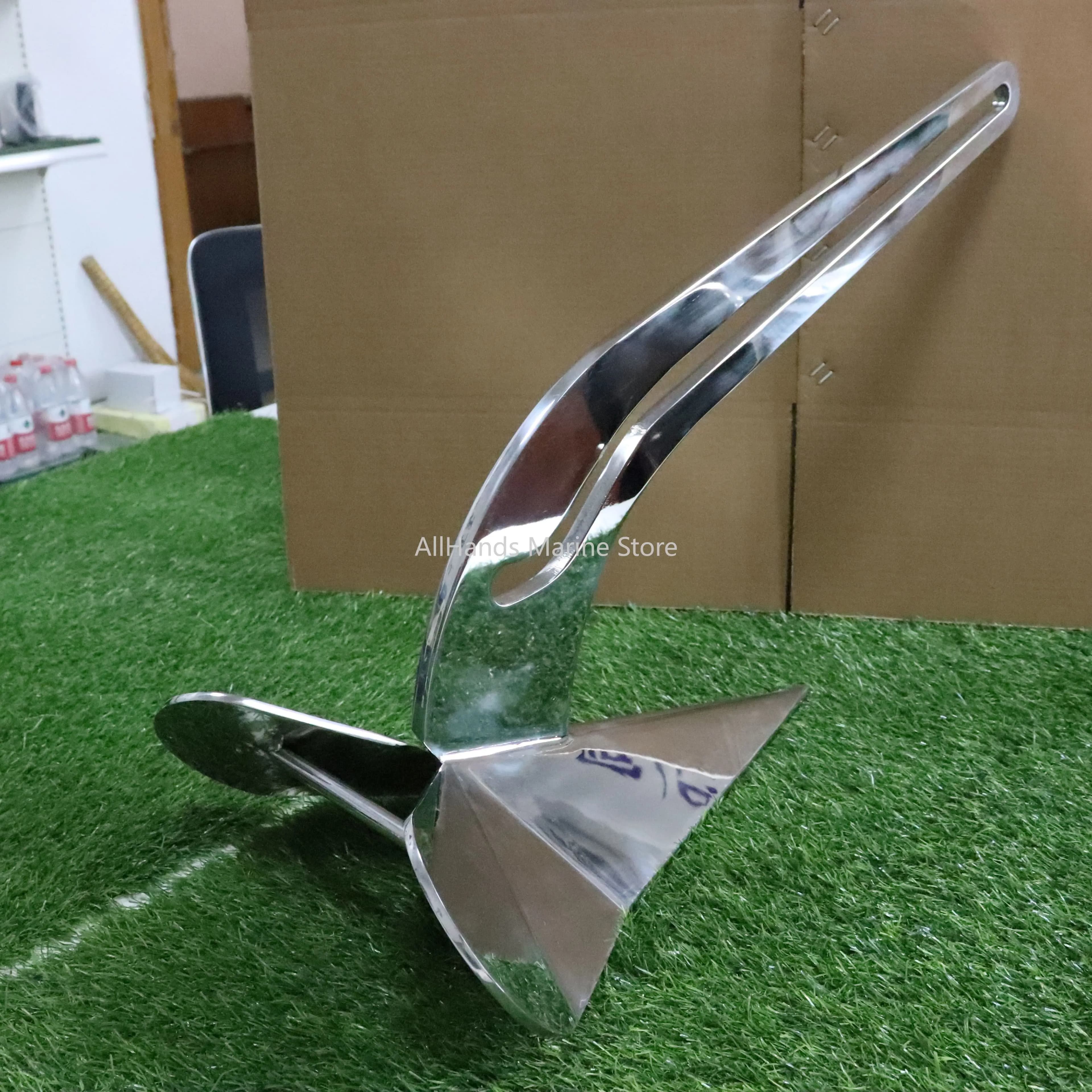 Modern Outdoor 316 Stainless Steel Cast Anchor Balustrades & Handrails Mirror Polish Bruce Claw Anchor For Boat
