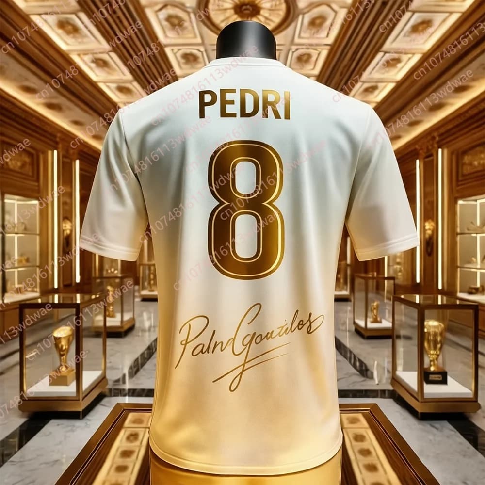 2026 Hot Special Edition Pedri No.8 Football Jersey Fan Soccer Shirt Quick Dry Breathable Short Sleeve Training Kid T-shirt