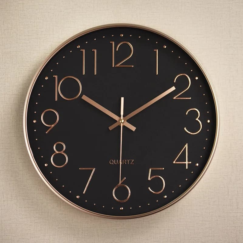 1Pcs 12inch Mute Quartz Wall Clock Simple Digital Wall Clock Home Decor Hanging Clocks for Living Room Bedroom Kitchen Classroom