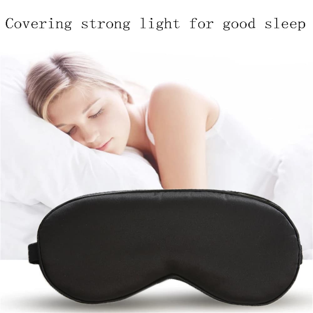 Imitated Silk Sleep Mask Eye Masks with Adjustable Strap for Sleeping Covering Strong Light Sleeping Eyemask