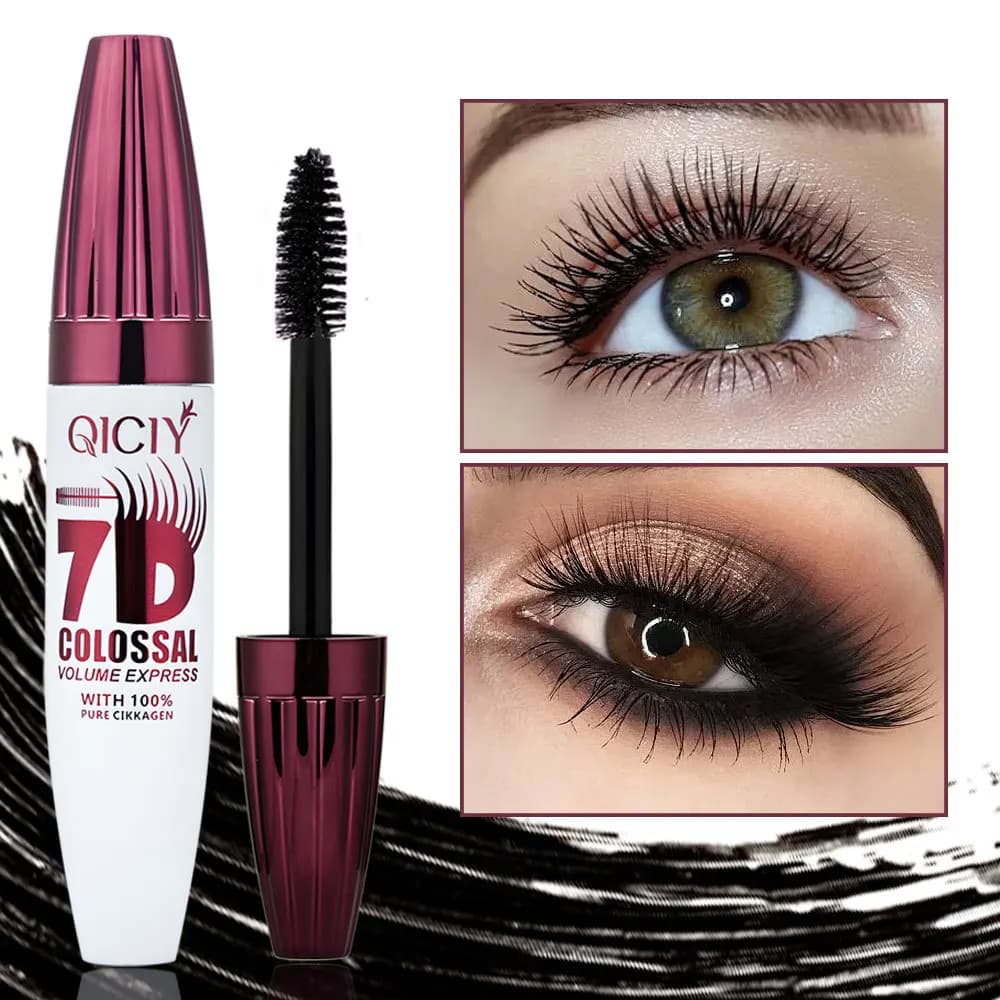 1pc 7D Waterproof Mascara Liquid Fiber Curling Long-lasting Curly Eyelash Extension not smudge Cosmetics for Long-lasting Curly