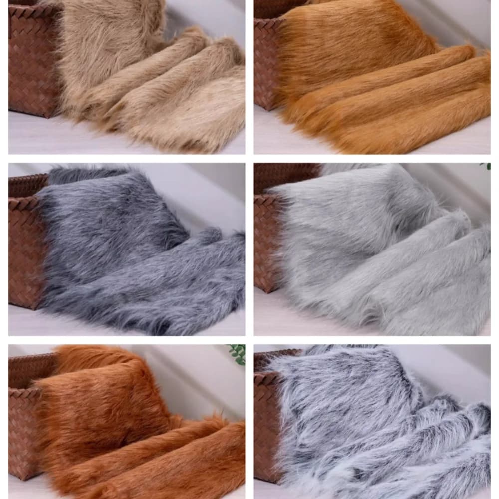 6cm Long Plush Fabric for Photo Prop Chair Decoration Background Fabrics Cushion Toy Doll Cloth Diy Sewing Material