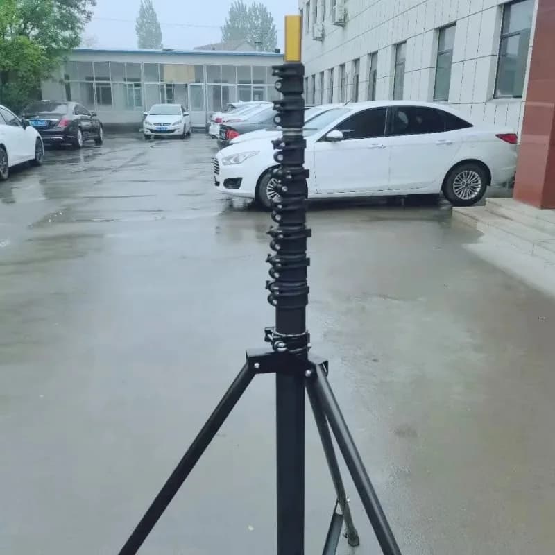 Camera tripod with 6 m 8 m 8 m 10 m Carbon fiber telescopic tripod for monitoring sports light with mounting 1/4