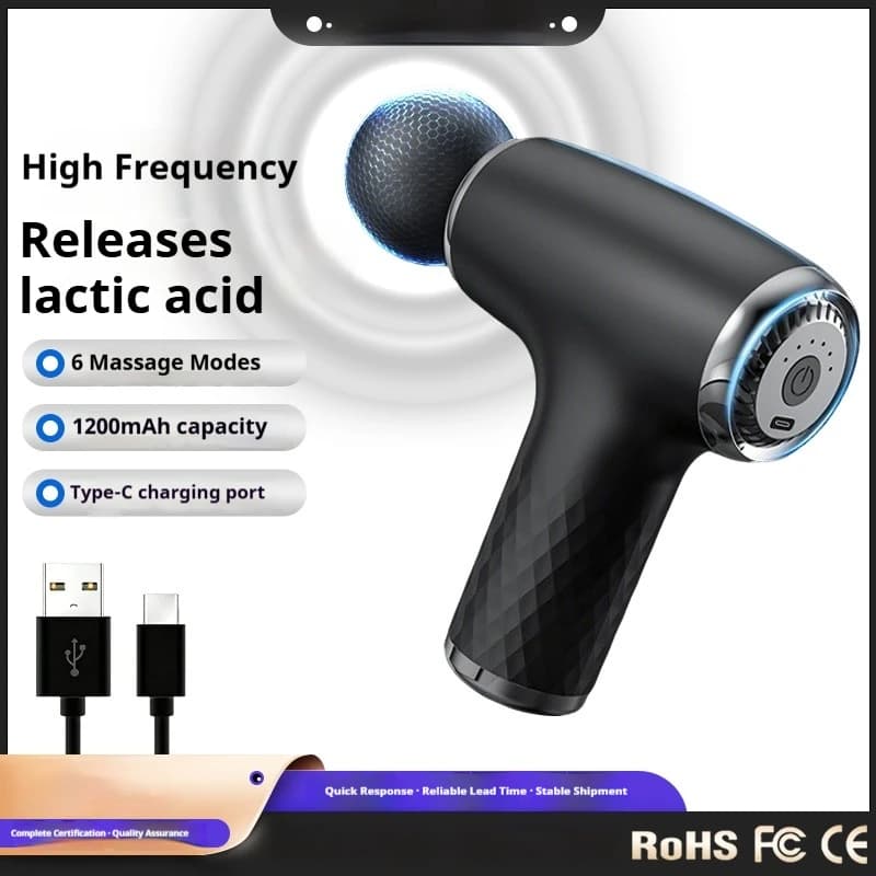 Mini Pistola Massaggiante Portatile Unisex per Rilassamento Muscolare Cervicale, Dispositivo per Massaggio Completo del Corpo per Sport e Fitness