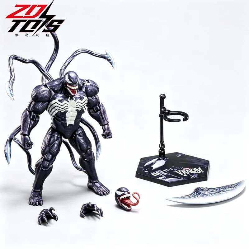 Genuine ZDTDS Marvel Carnage Venom 9-Inch Anime Peripheral Action Figure Desktop Collections Model Toy Gift For Anime Fans Gift