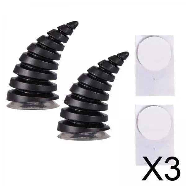 Adhesive 3D Decorative Shaped PP Devil Horn Sticker for Motorcycle Helmet, Accessory to Improve Bike Items