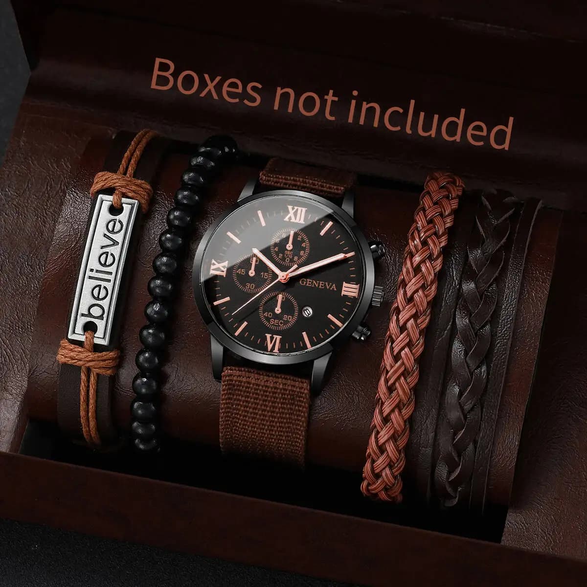 4/5 pezzi orologi da uomo di moda set orologio al quarzo con cinturino in nylon casual per uomo bracciali orologio Relogio Masculino (senza scatola)