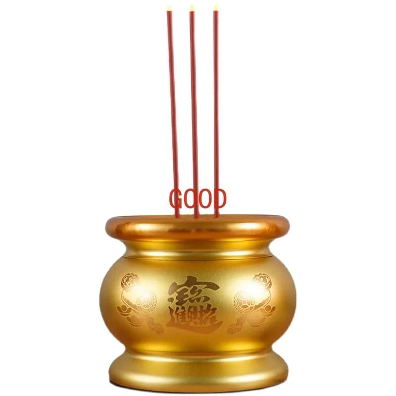 Plug-in Household Charging Candle Light Simulation Electronic Joss Sticks Incense Burner for Buddha Worship Candle Integrated
