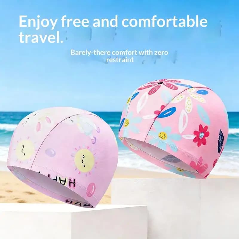 Cuffia da Nuoto per Bambini con Cartoni Animati, Impermeabile ed Elastica, per Ragazzi e Ragazze, Accessori per Piscina e Sport Acquatici