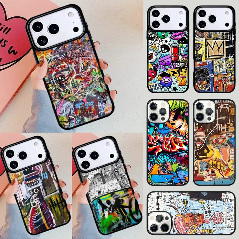 Cover per iPhone con Grafica Street Graffiti per Apple iPhone 17 Air 16E 15 14 Plus 13 12 11 Pro Max Mini