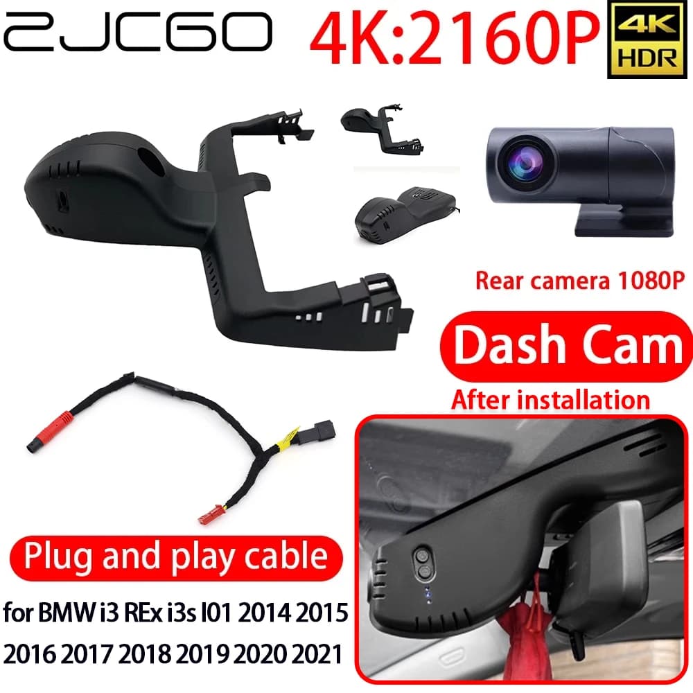 ZJCGO DVR Camera for Car 4K with Wifi, Sony Anterior and Rear lens, 24h Monitor for BMW X6 M G06 F96 2019-2025