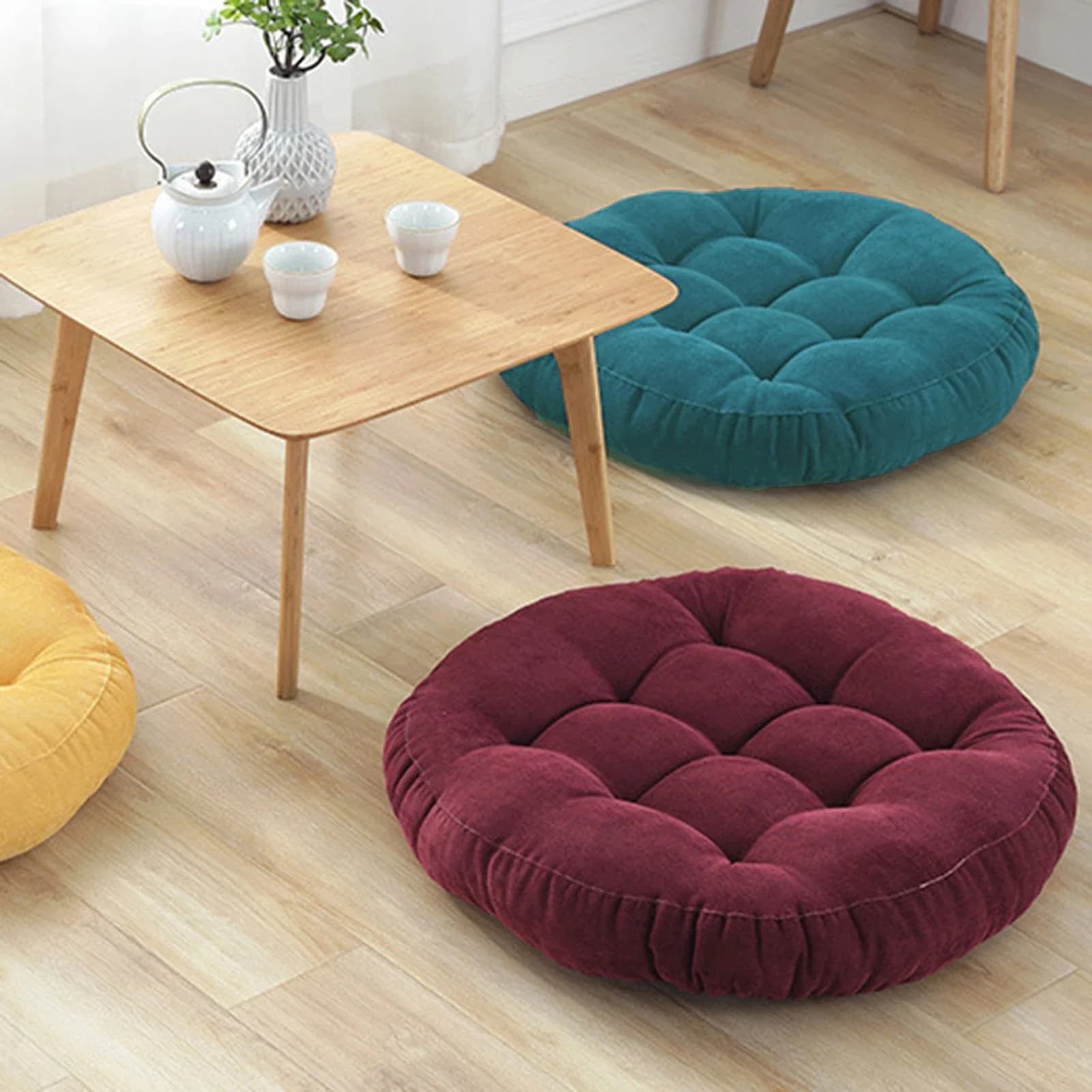 Floor Pillow Pressure Relief Seat Cushion for Meditation Yoga Dining Office Chair Thick Corduroy Padded Mat Durable Soft