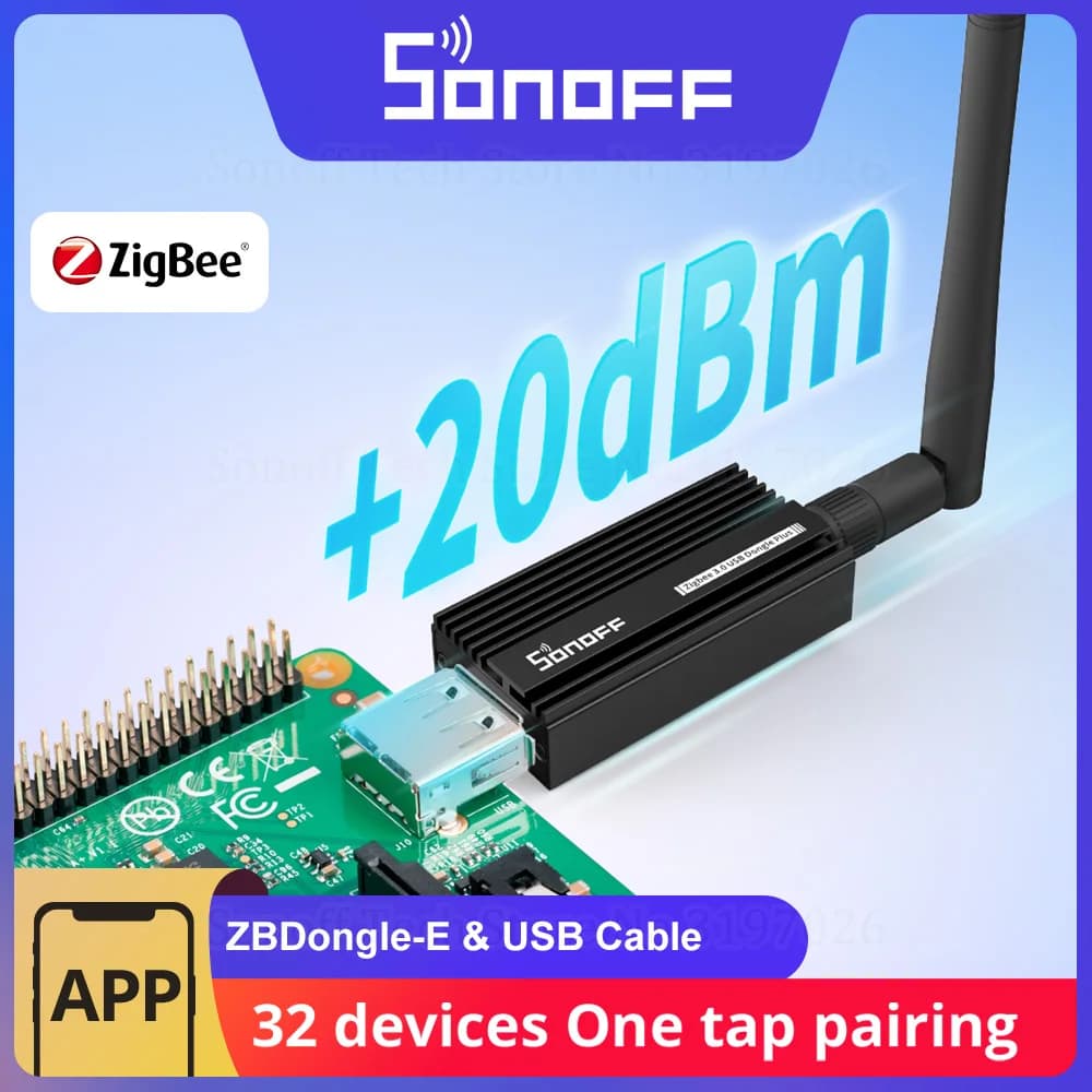 SONOFF ZBDongle-E Dongle USB Plus ZigBee 3.0 Analizzatore gateway Zigbee wireless ZHA Zigbee2MQTT Pre-lampato come coordinatore