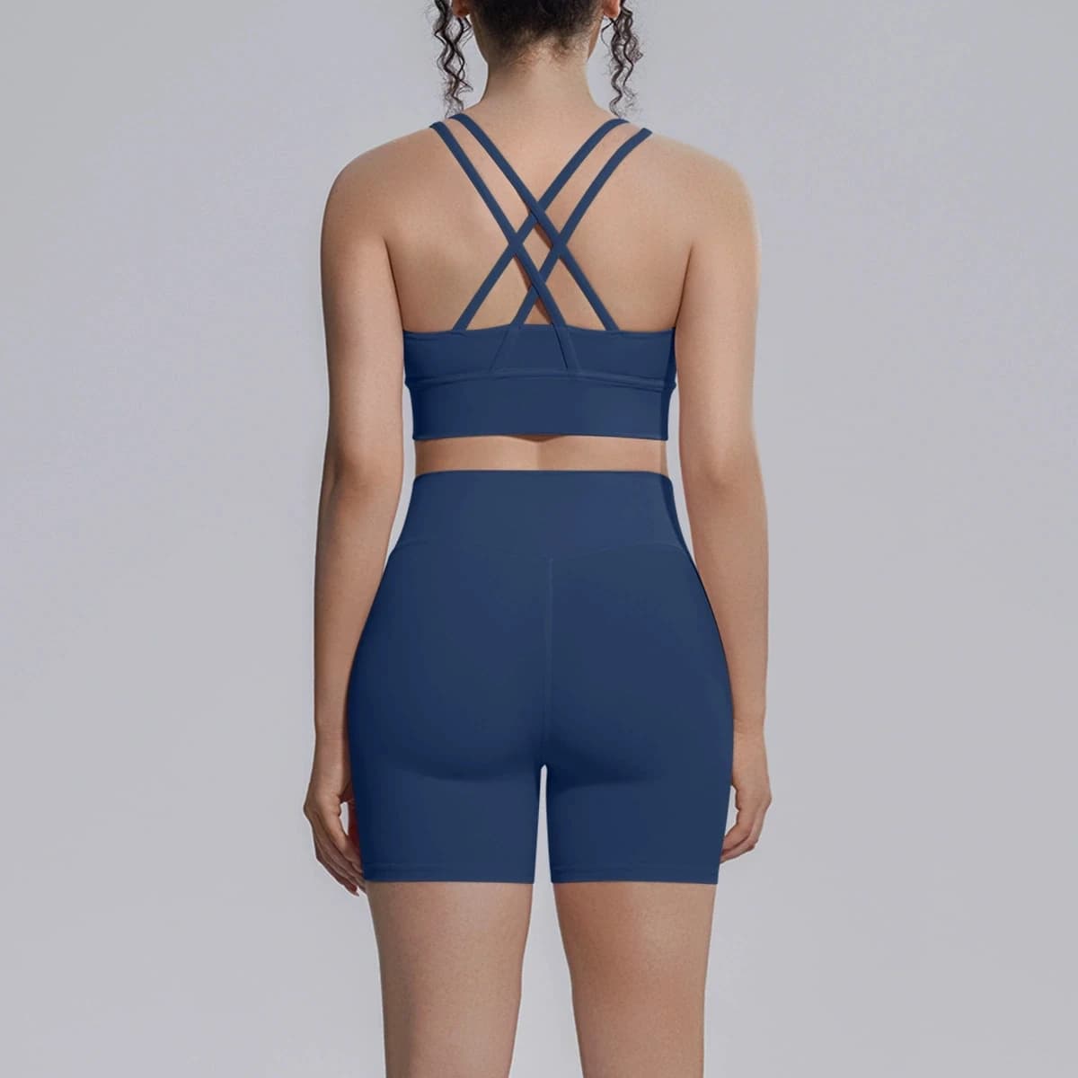 Completo Yoga da Donna 2 Pezzi, Tuta Estiva per Fitness e Palestra, Abbigliamento Sportivo ad Asciugatura Rapida, Reggiseno Sportivo e Pantaloncini, Set da Allenamento