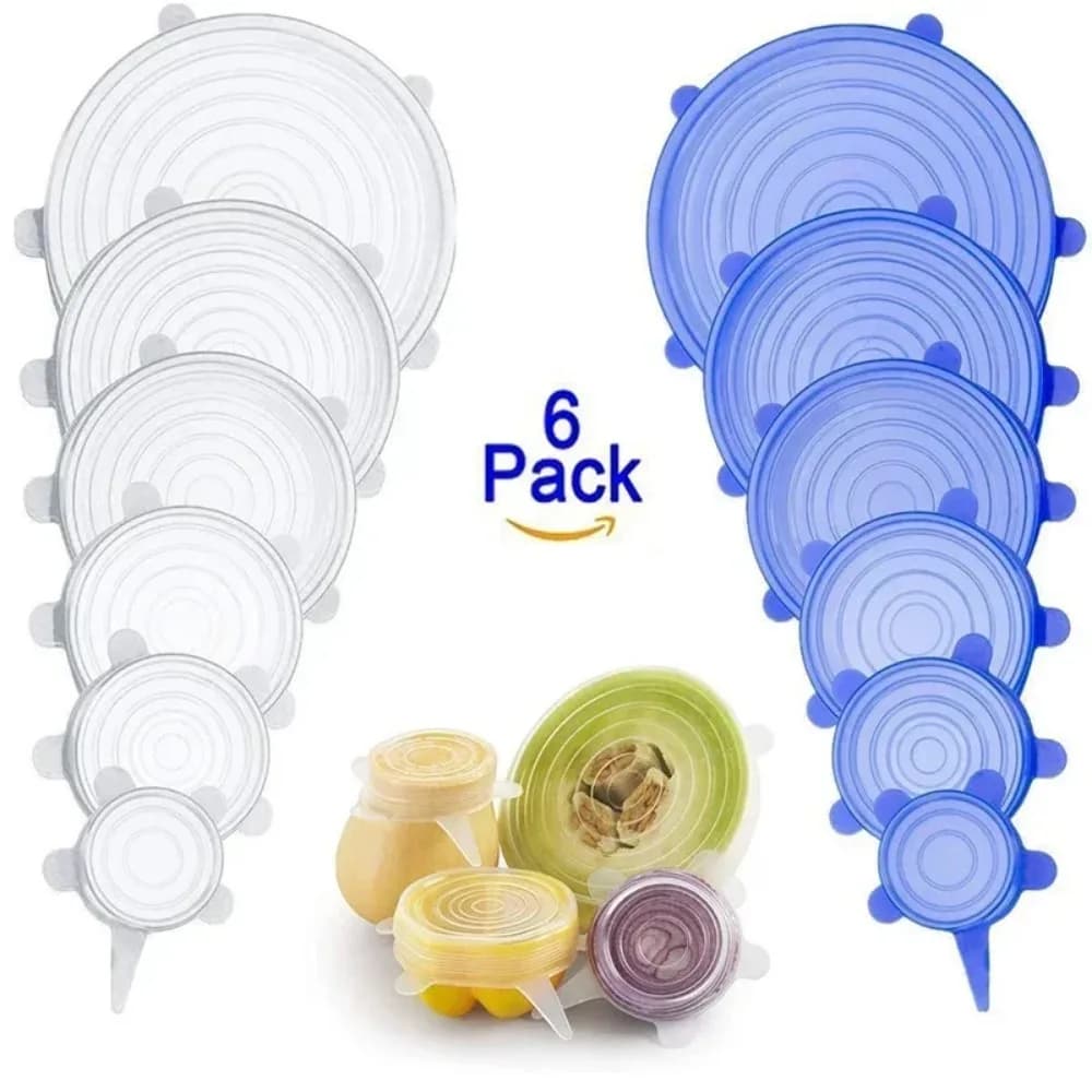 Coperchi Flessibili in Silicone per Mantenere la Freschezza, Coperture Riutilizzabili per Contenitori da Cucina e Conservazione Quotidiana dei Pasti