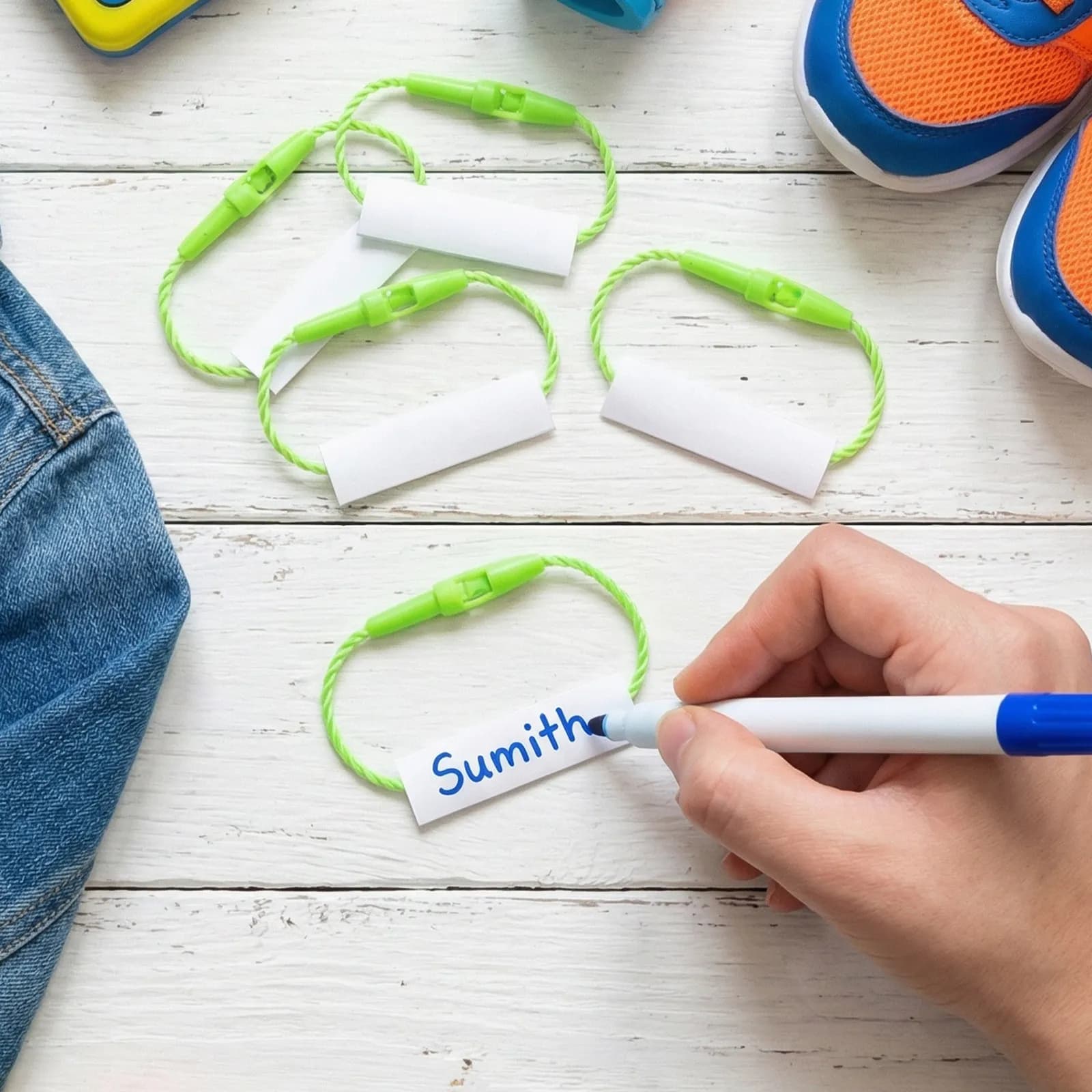 20 etichette impermeabili riutilizzabili per zaini, bottiglie, scarpe, scuola materna, scuola elementare, lavabili e scrivibili