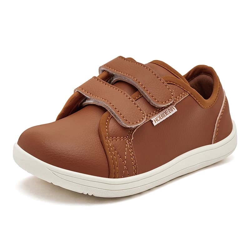 HOBIBEAR Barefoot shoes for boys and girls Minimalist gymnastics shoes with wide tip for kids Light artificial leather shoes with hook